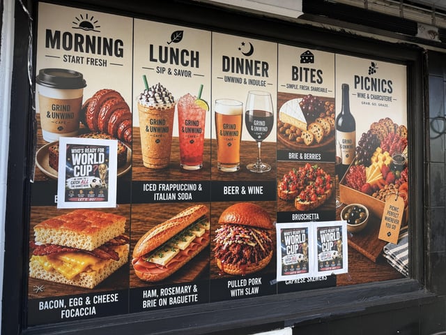 An AI-generated menu at a san francisco restaurant